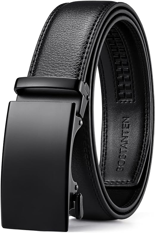 Belt For Men Dress and Casual with Adjustable Buckle, Trim to Fit Leathers Crafted