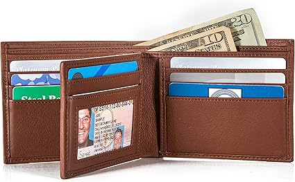 Black leather wallet with multiple portions Leathers Crafted